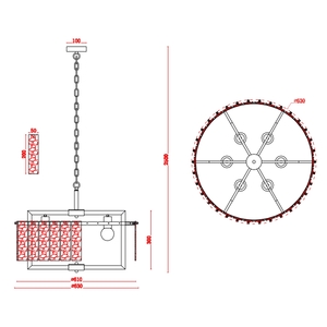 Ariana 6 Light Brushed Bronze Pendant